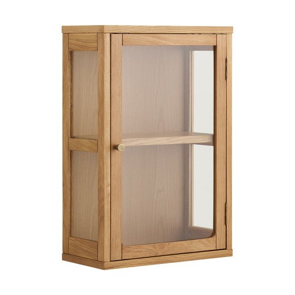 Viseća vitrina u prirodnoj boji 40x60x20 cm Zamora – House Nordic-image-2