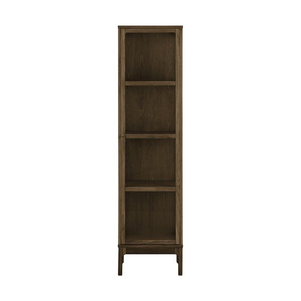 Tamno smeđa vitrina u dekoru hrasta 47x180x40 cm Zamora – House Nordic-image-2