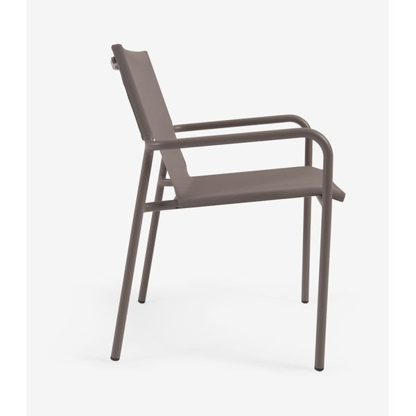 Smeđa aluminijska vrtna stolica Kave Home Zaltana-image-1