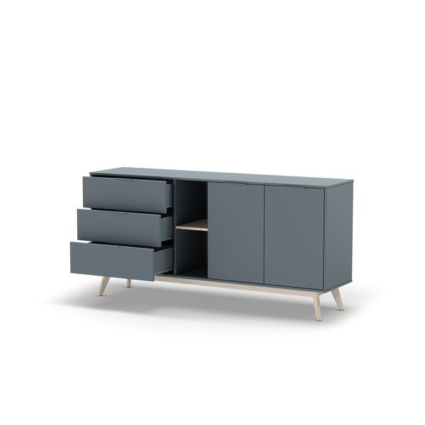Komoda prljavo zelena 165x80x40 cm Pisco – Marckeric-image-2