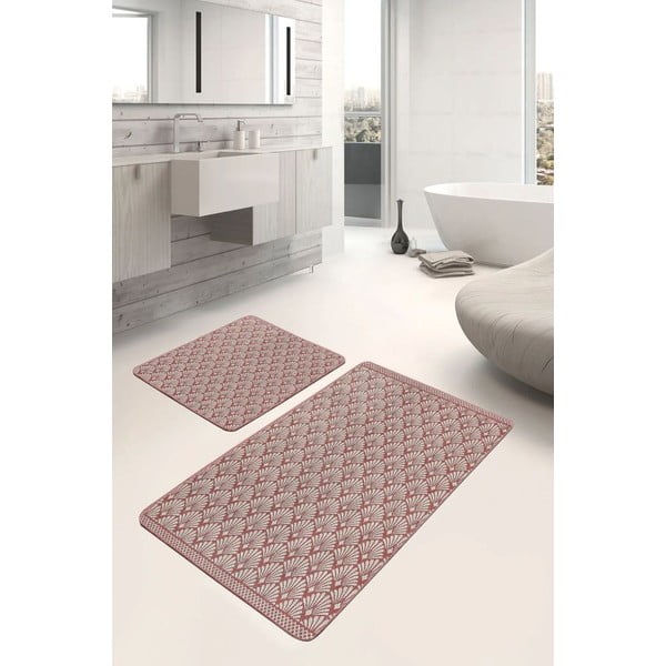 Smeđe od samta kupaonske prostirke u setu 2 kom 60x100 cm – Mila Home-image-3