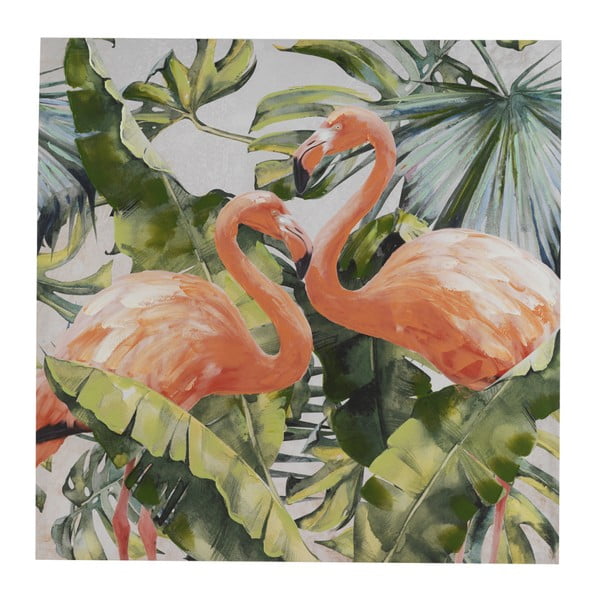 Zidna slika na platnu Guske moderni stil Flamingo Dos Cubico, 100 x 100 cm