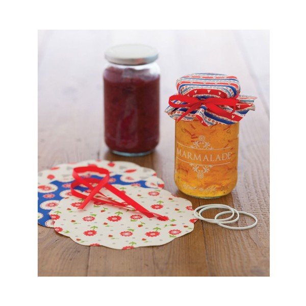 Set od 8 tekstilnih ukrasa za staklenke Kitchen Craft Heart-image-1