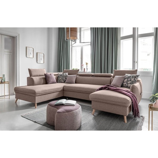 Bež sklopiva kutna garnitura (s lijevim kutom) Sweet Harmony – Miuform-image-4