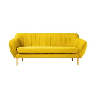 Žuta baršunasta sofa Mazzini Sofas Sardaigne, 188 cm