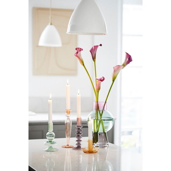 Ružičasti stakleni svijećnjak Bahne & CO-image-2