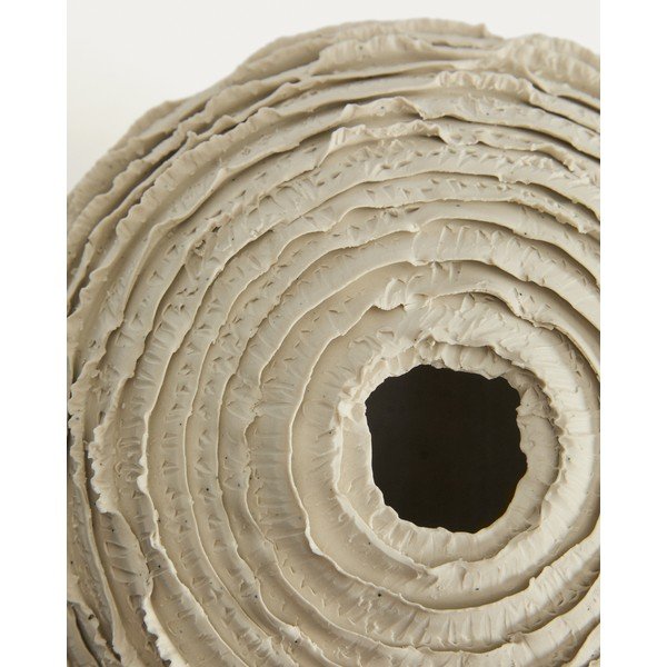 Krem keramička ručno izrađena vaza (visina 21 cm) Evania – Kave Home-image-4