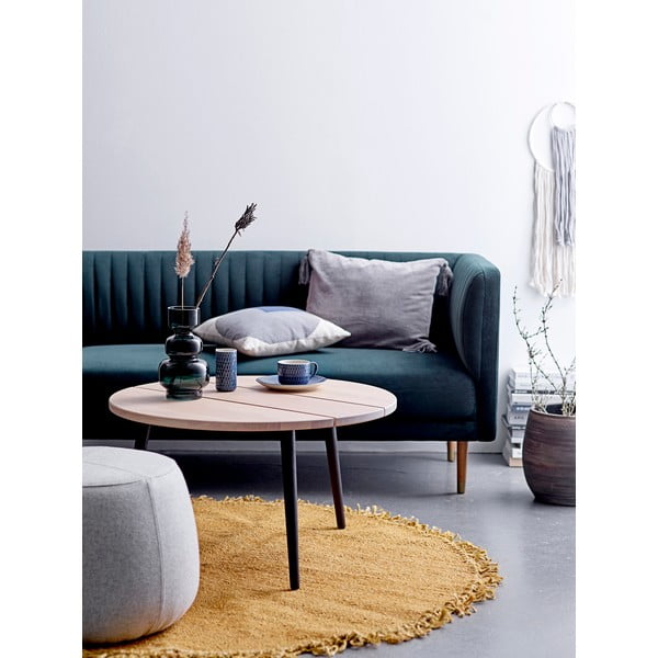 Žuti tepih od jute Bloomingville Sun, ⌀ 150 cm-image-1