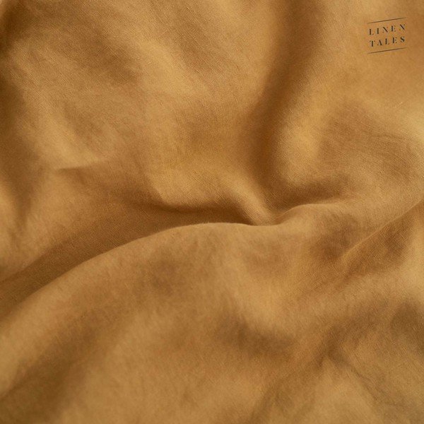 Žuta  navlaka za poplun za krevet za jednu osobu od konopljinih vlakana 140x200 cm – Linen Tales-image-4