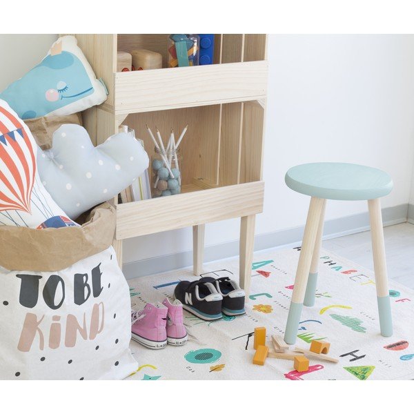 Plava drvena stolica Little Nice Things Calcetines-image-3