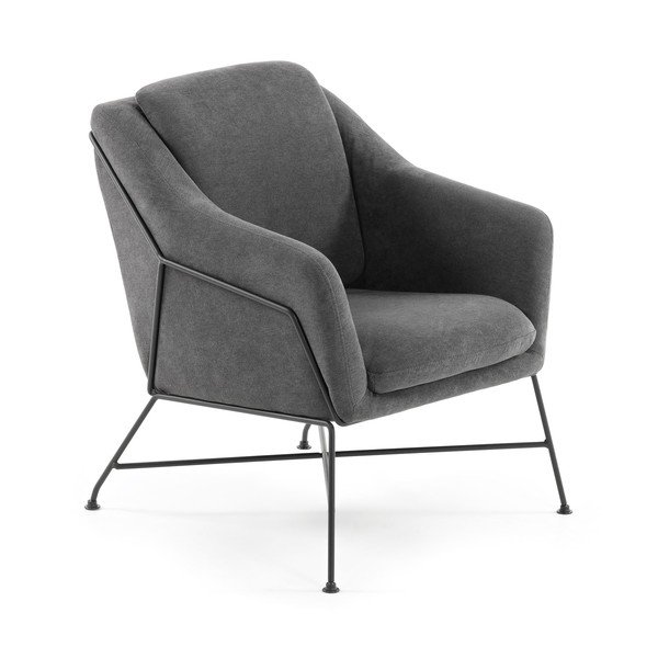 Siva fotelja Brida – Kave Home