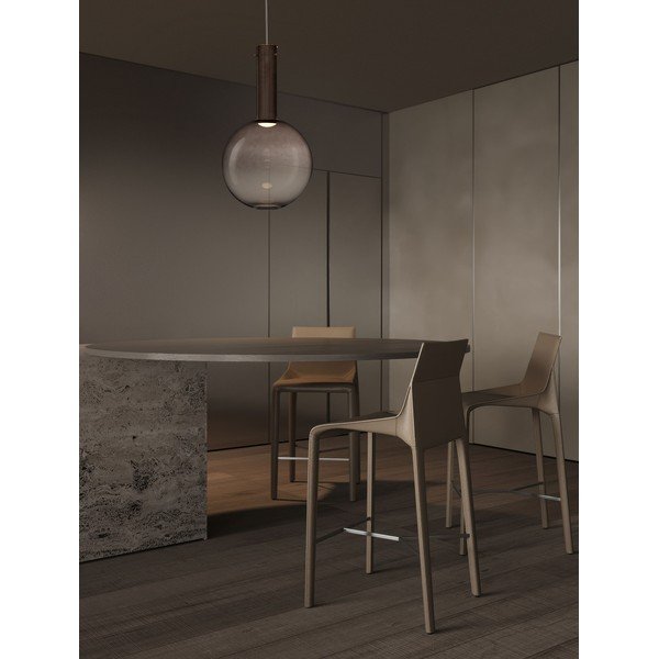 Smeđa staklena LED viseća svjetiljka s mogućnosti zatamnjivanja ø 30 cm Nostos – Nova Luce-image-3