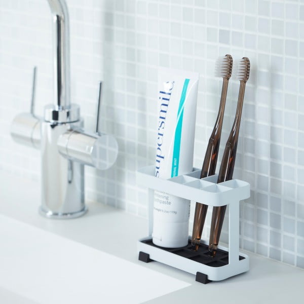 Bijeli držač za četkice i pastu za zube YAMAZAKI Tower-image-1