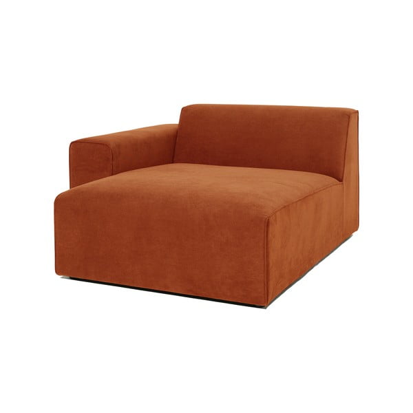 Narančasti baršunasti element za kauč Scandic Sting, lijevi kut-image-2