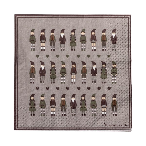 Papirnati ubrusi u setu 20 kom 33x33 cm Niklaus – Bloomingville