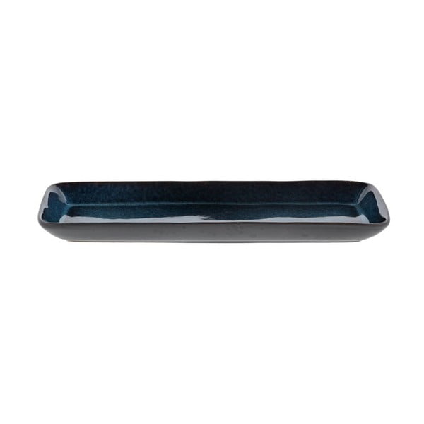 Crno-plavi keramički pladanj za posluživanje Bitz, 38 x 14 cm