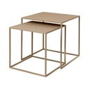 Bež metalni stolići za kavu u setu 2 kom 40x40 cm Fera – Blomus