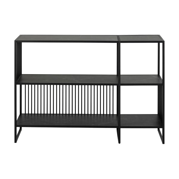 Crna biblioteka u kamenom dekoru 120x83 cm Strington – Actona