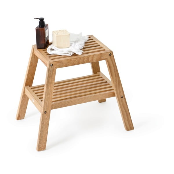 Stolac od hrastovog drveta Wireworks Slatted Stool-image-4