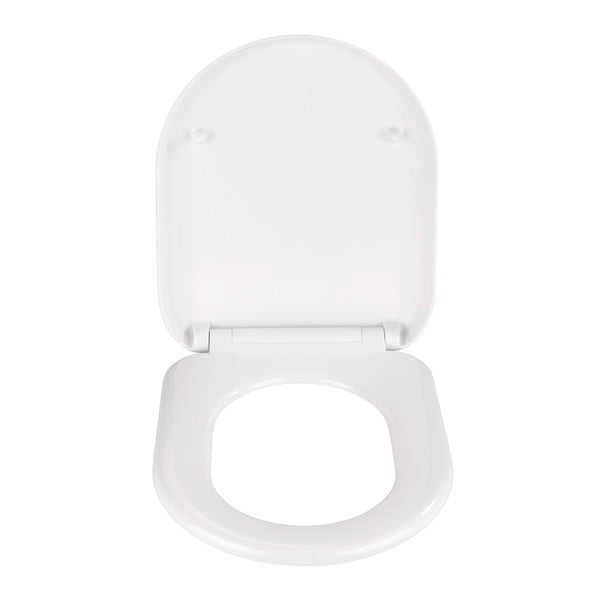 Bijelo WC sjedalo s lakim zatvaranjem Wenkoo Santana, 44 x 37 cm-image-2