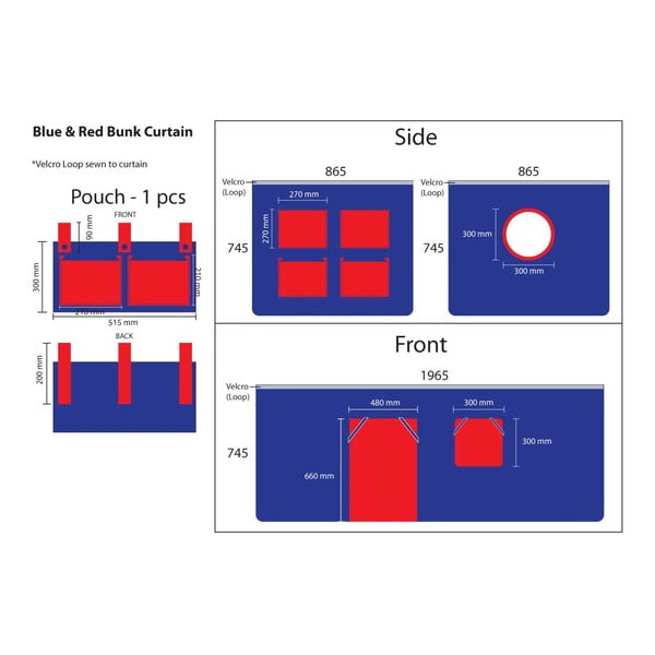 Dječje zavjese u setu za krevet 3 kom 195x75 cm Domino – Vipack-image-3