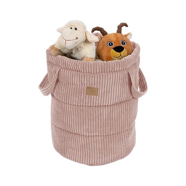 Ružičasta tekstilna dječja kutija za pohranu ø 39x50 cm – Meowbaby-image-1
