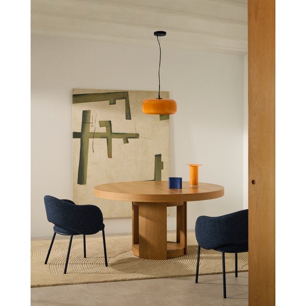 Narančasta LED viseća svjetiljka sa staklenim sjenilom ø 38 cm Reig – Kave Home-image-4