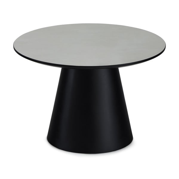 Crni/svijetlo sivi stolić za kavu s pločom stola u mramornom dekoru ø 60 cm Tango – Furnhouse