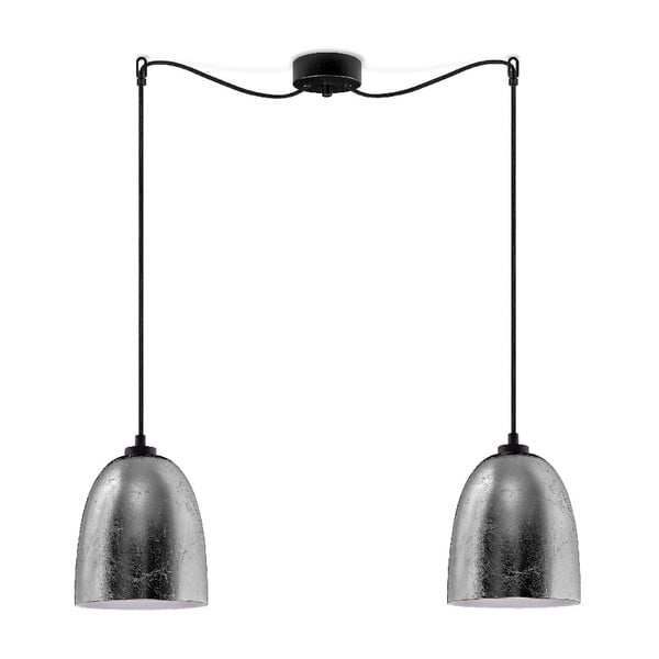 Dvostruka stropna svjetiljka u srebrnoj boji Sotto Luce AWA Elementary 2S