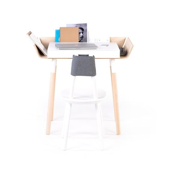 Bijeli stol s 1 ladicom EMKO My Writing Desk-image-3