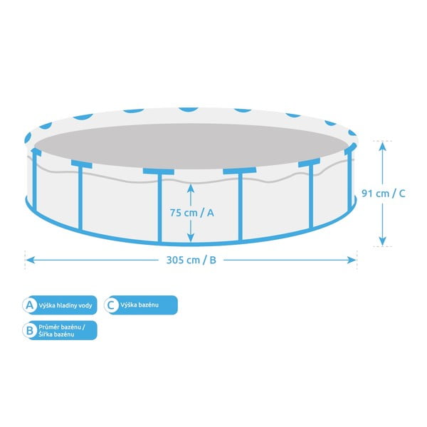 Bazen tvrde konstrukcije ø 305 cm dubina 91 cm Florida – Marimex-image-3