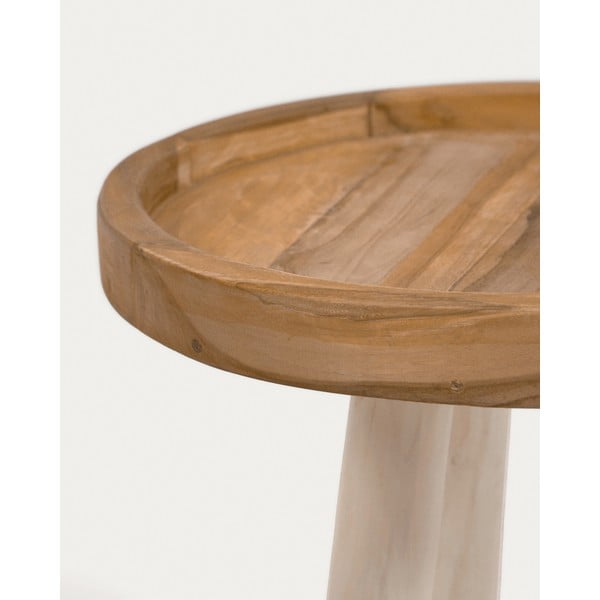 Okrugao pomoćni stol od masivne tikovine ø 35 cm Glenda – Kave Home-image-2