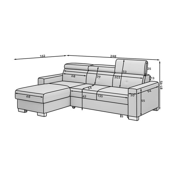 Ružičasta baršunasti sklopiva/s prostorom za odlaganje kutna garnitura (s desnim kutom/s ležaljkom) Fresia – ELTAP-image-2
