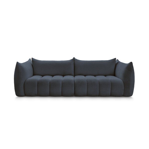 Tamno plava sofa od bouclé tkanine 286 cm Azra – Bobochic Paris