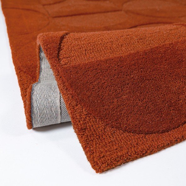 Ručno rađen vunen tepih boje terakote 120x170 cm Gigi – Flair Rugs-image-3