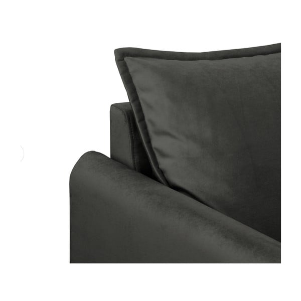 Tamno siva baršunasti fotelja Juli – Ropez-image-4