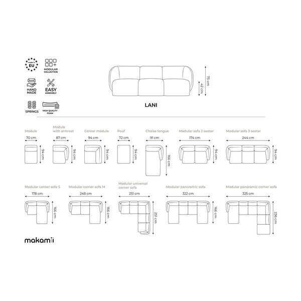 Svjetlo smeđi tabure od šenila Lani – Makamii-image-4