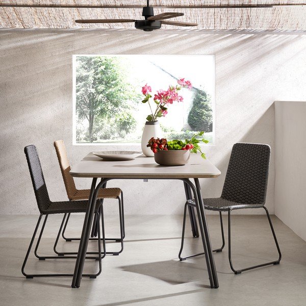 Sivi stol La Forma Bernon, 180 x 100 cm-image-4