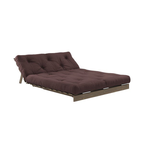 Tamno smeđa sklopiva sofa 140 cm Roots – Karup Design-image-4