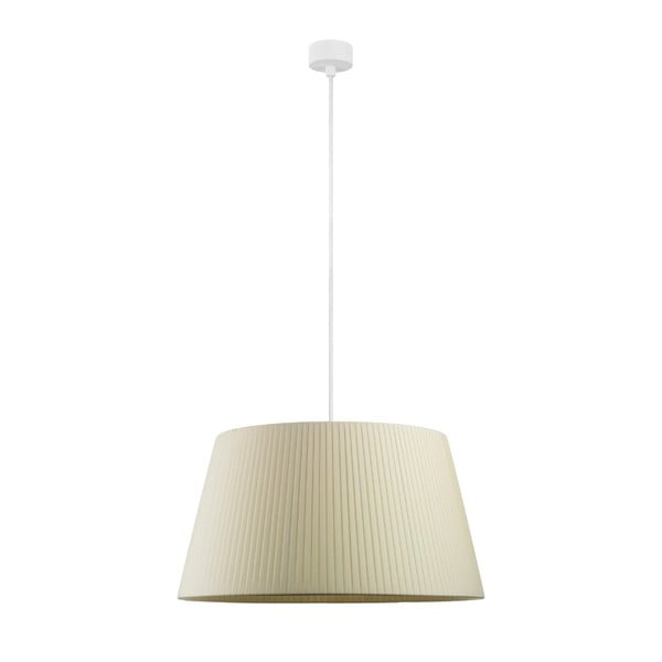 Stropna svjetiljka krem boje s bijelim kabelom Sotto Luce Kami, ∅ 45 cm