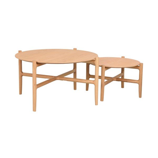 Pomoćni stolić od hrastovine Rowico Holton, ø 80 cm-image-4