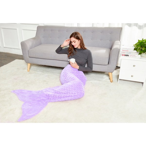 Ljubičasta deka od mikrovlakana DecoKing Siren, 190 cm