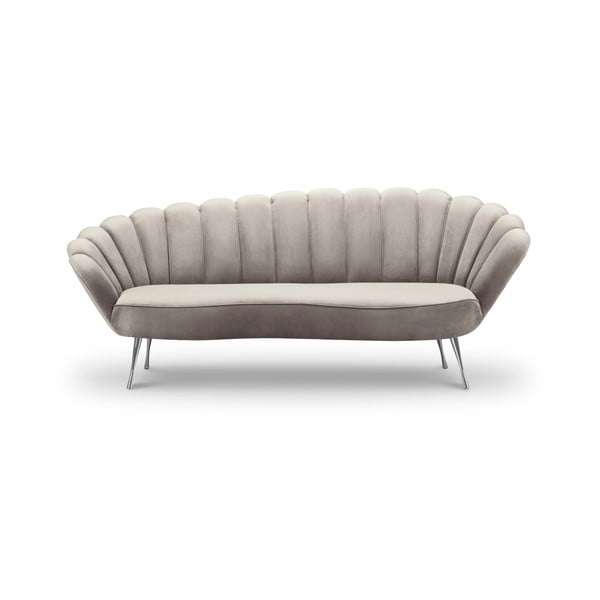 Bež baršunasta asimetrična sofa Interieurs 86 Varenne, 224 cm