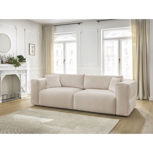 Bež sklopiva/s prostorom za odlaganje sofa 265 cm Ezechiel – Bobochic Paris-image-1