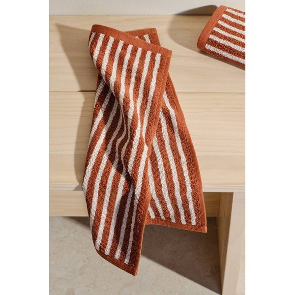 Konjak smeđi/krem pamučni ručnici u setu 2 kom 30x50 cm Dixie – Jotex-image-1