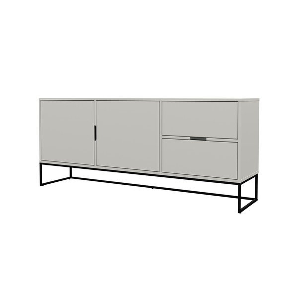 Bijela komoda s crnim metalnim nogama Tenzo Lipp Cotton-image-3