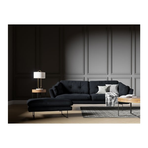 Tamnoplavi baršunasti tabure Windsor & Co Sofas Gravity-image-3