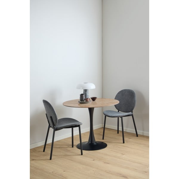 Antracitno siva blagovaonska stolica Cliff – Actona-image-1