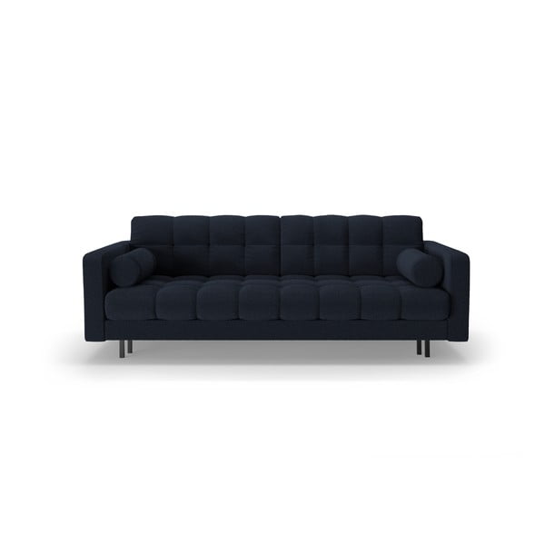 Tamno plava sklopiva/s prostorom za odlaganje sofa od bouclé tkanine 222 cm Bali – Cosmopolitan Design