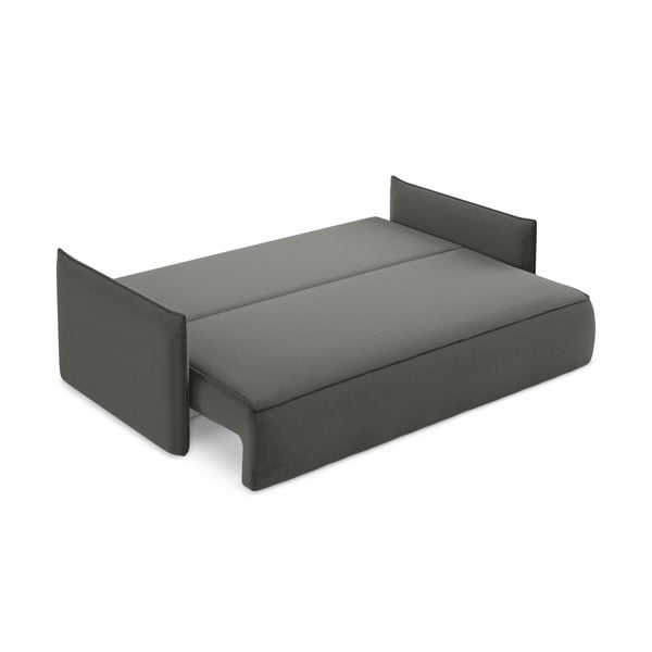 Tamno siva baršunasti sklopiva/s prostorom za odlaganje sofa 225 cm Hula – Makamii-image-4